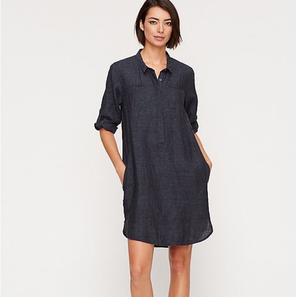 Eileen fisher linen shirt dress Clearance